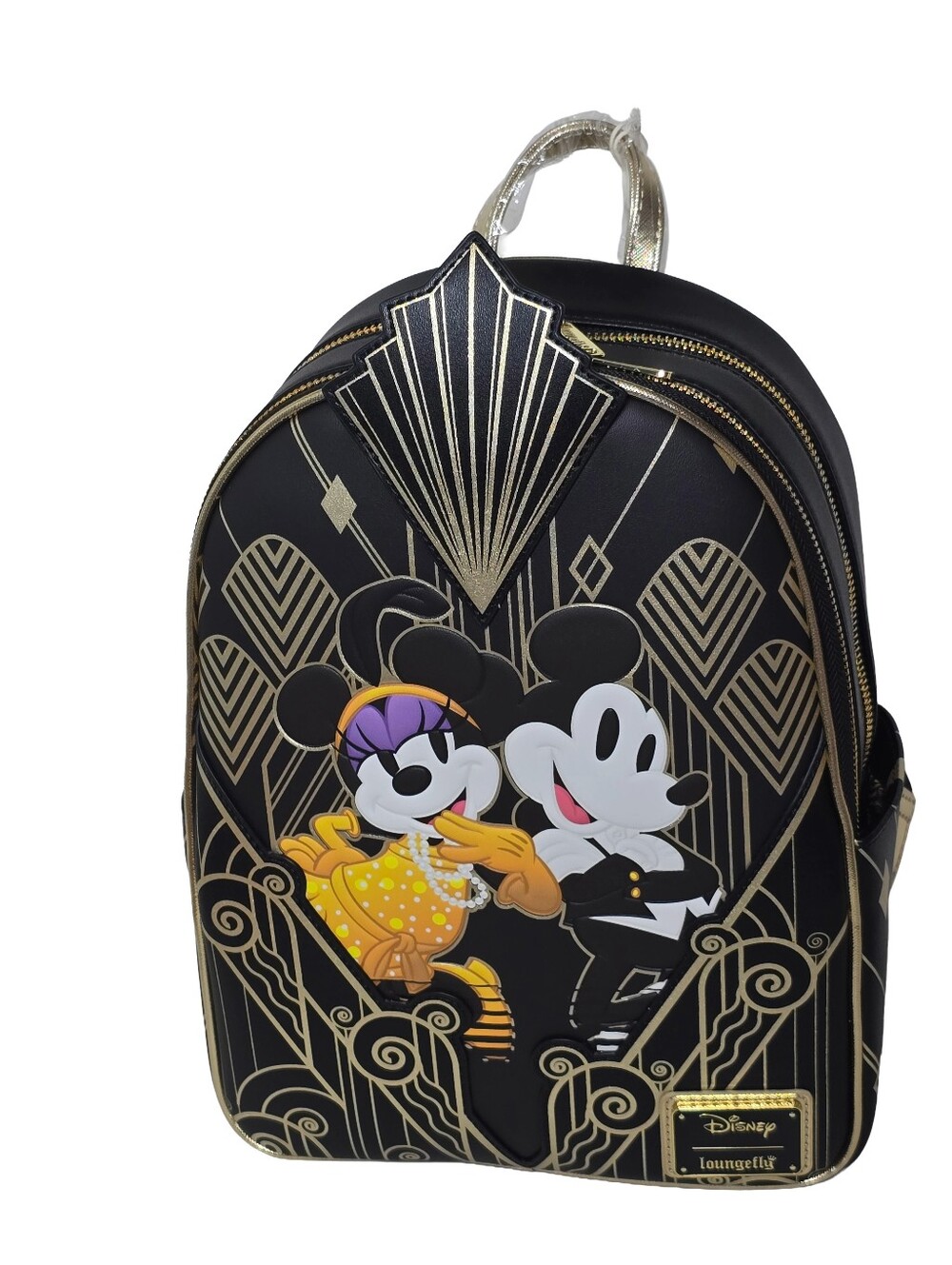 Comic Spot Exclusive Great Gatsby Mickey & Minnie Loungefly Mini Backpack LE Nw - Picture 1 of 8